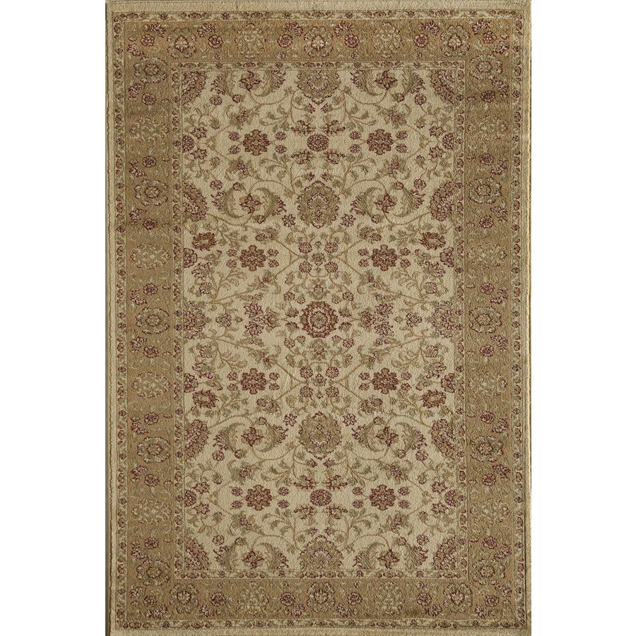 Rugs America Sorrento Tabriz Cream Rectangular Indoor Woven Area Rug (Common 8 x 11; Actual 94 in W x 130 in L)