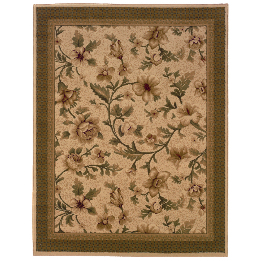 Oriental Weavers of America 2 ft 3 in x 3 ft 11 in Floral Ivory Area Rug