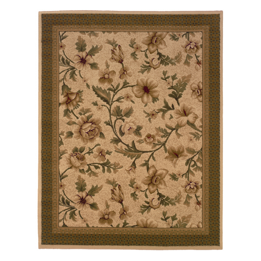 Oriental Weavers of America 7 x 10 Floral Ivory Area Rug