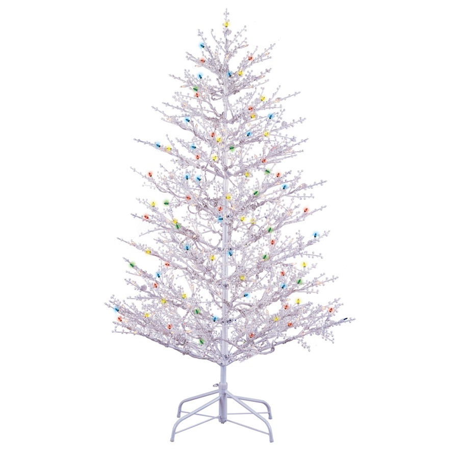 white metal tree | Outdoor christmas lights, Outdoor christmas ...