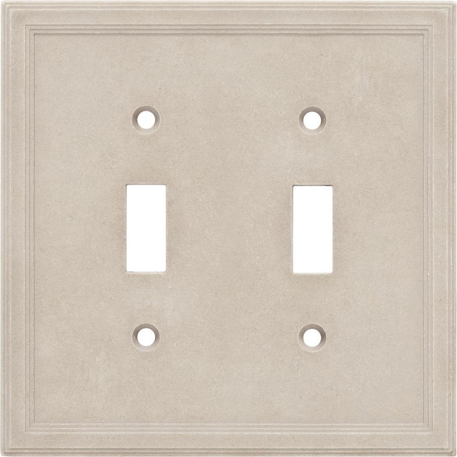 Somerset Collection 2 Gang Sand Standard Toggle Cast Stone Wall Plate