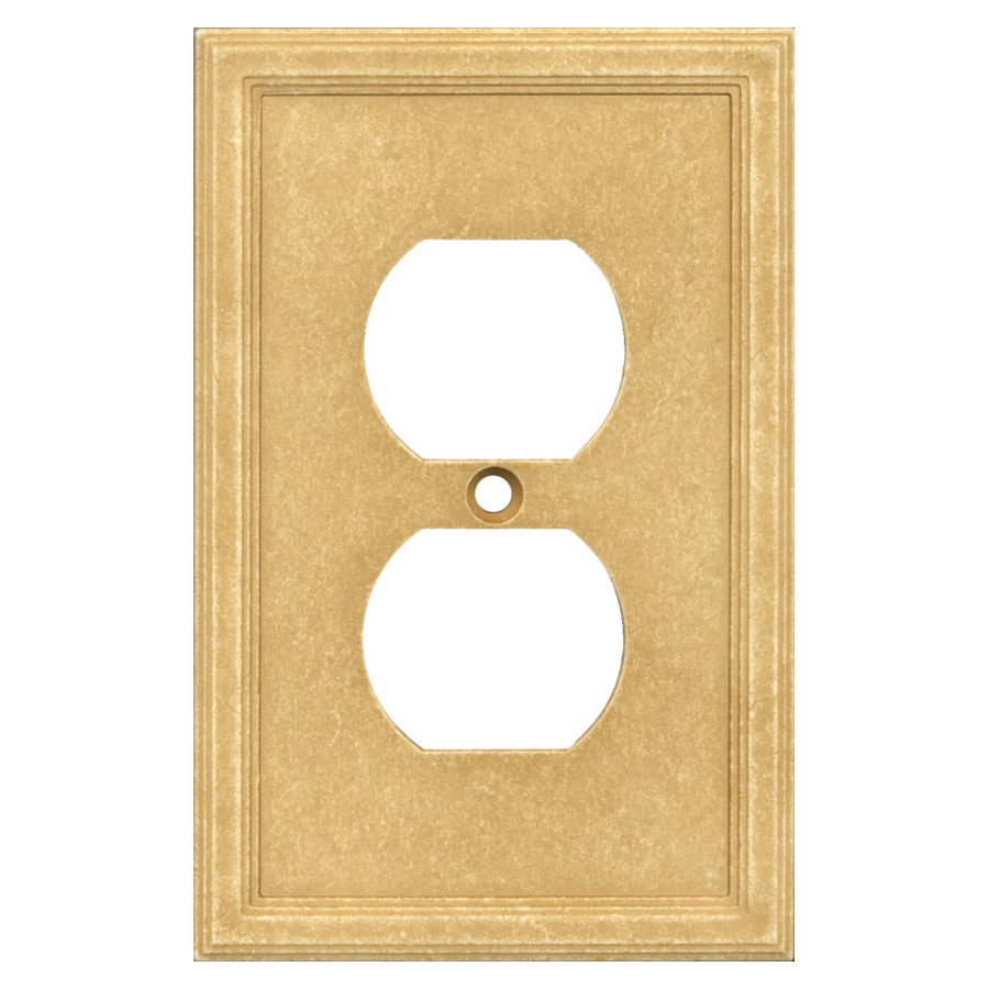 Somerset Collection 1 Gang Sahara Standard Duplex Receptacle Cast Stone Wall Plate