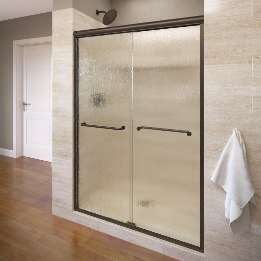 Basco Infinity 44 in to 47 in W x 70 in H Oil Rubbed Bronze Sliding Shower Door