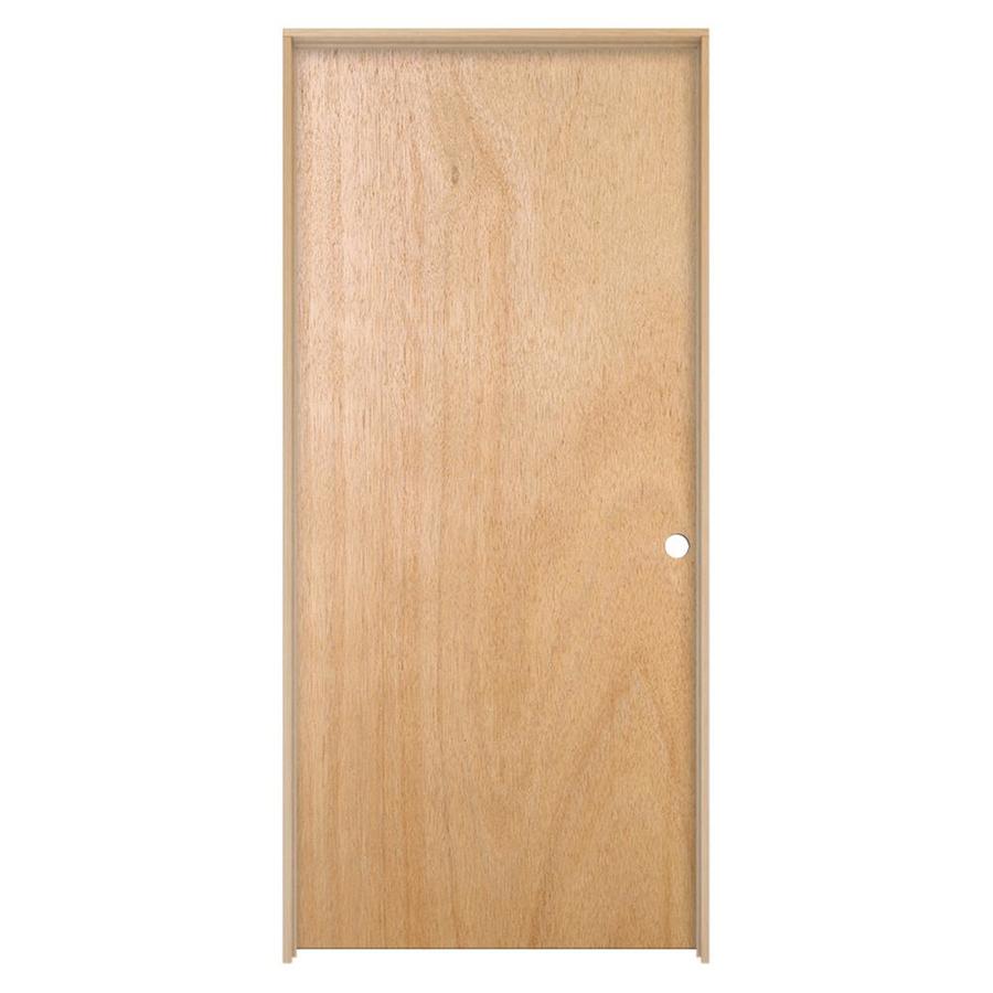 ReliaBilt Flush Hollow Core Molded Composite Left Hand Interior Single Prehung Door (Common 80 in x 30 in; Actual 81.75 in x 31.5 in)