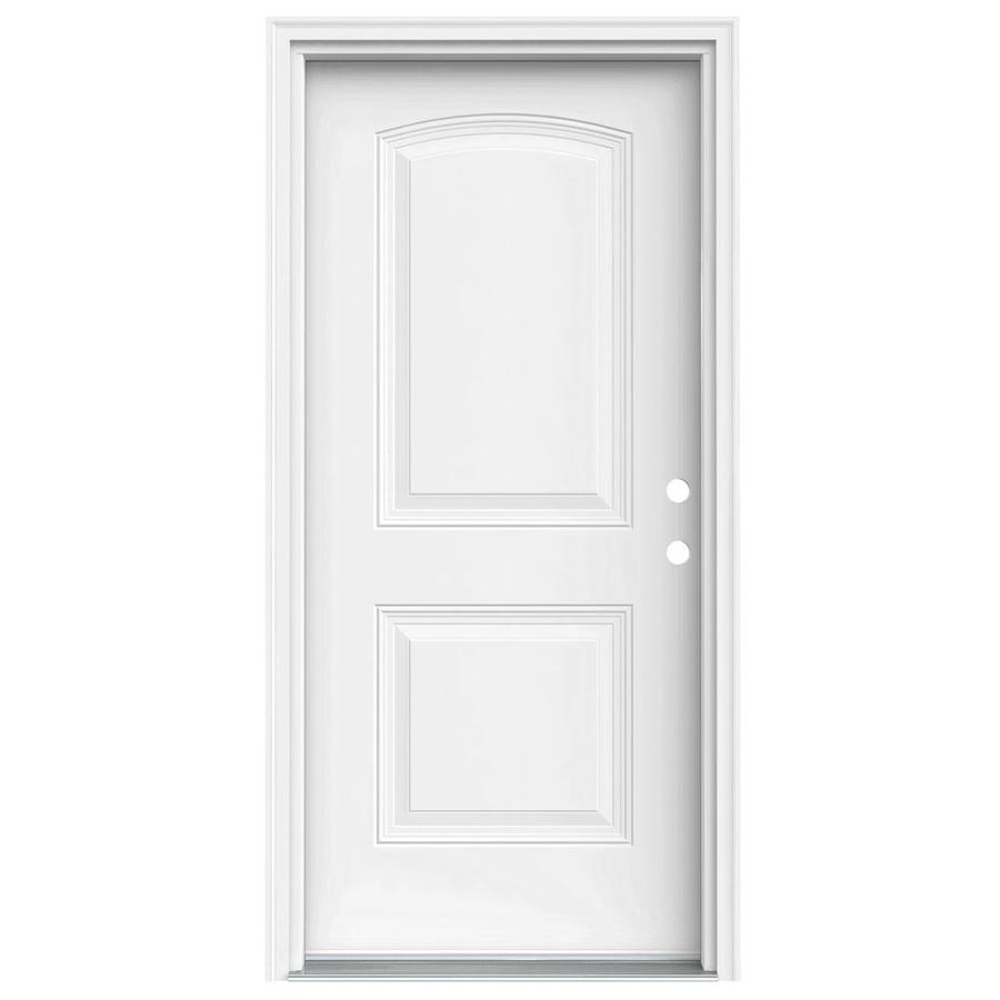 ReliaBilt 2 Panel Prehung Inswing Steel Entry Door Prehung (Common 80 in x 36 in; Actual 81.75 in x 37.5 in)