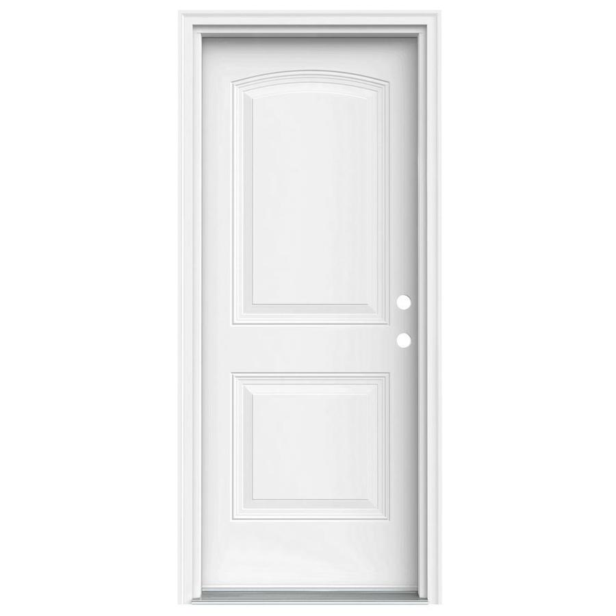 ReliaBilt 2 Panel Prehung Inswing Steel Entry Door Prehung (Common 80 in x 32 in; Actual 81.75 in x 33.5 in)