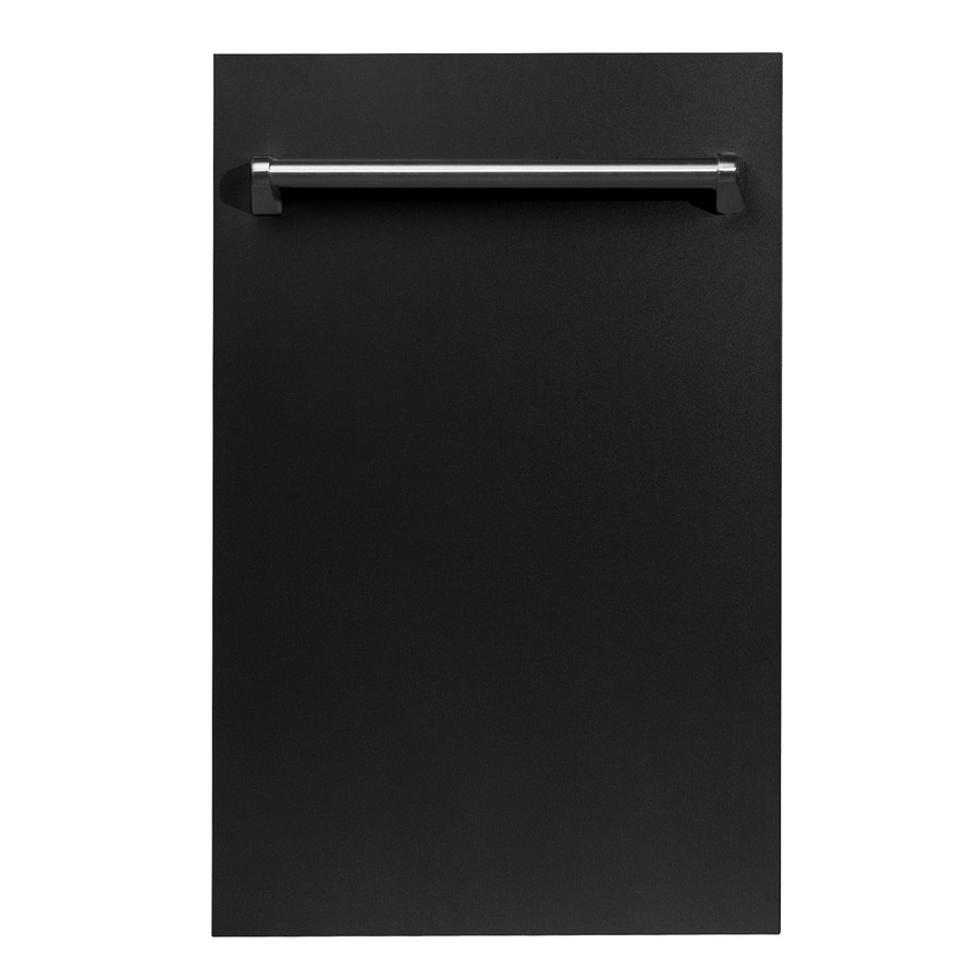 ZLINE KITCHEN & BATH 40-Decibel Top Control 18-in Built-In Dishwasher (Black Matte with Stainless Steel Tub) | DW-BLM-18