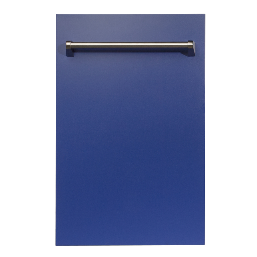 ZLINE KITCHEN & BATH 40-Decibel Top Control 18-in Built-In Dishwasher (Blue Matte with Stainless Steel Tub) ENERGY STAR | DW-BM-18