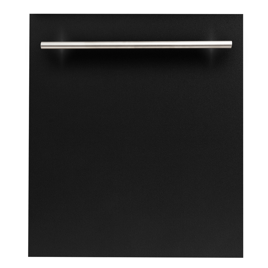 ZLINE KITCHEN & BATH 40-Decibel Top Control 24-in Built-In Dishwasher (Black Matte with Stainless Steel Tub) ENERGY STAR | DW-BLM-H-24