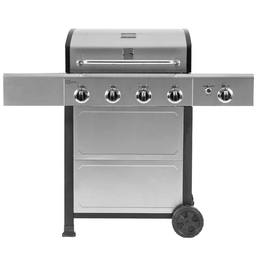 Kenmore Stainless Steel 4-Burner Liquid Propane and Natural Gas Grill with 1 Side Burner | PG-40406S0L-SE