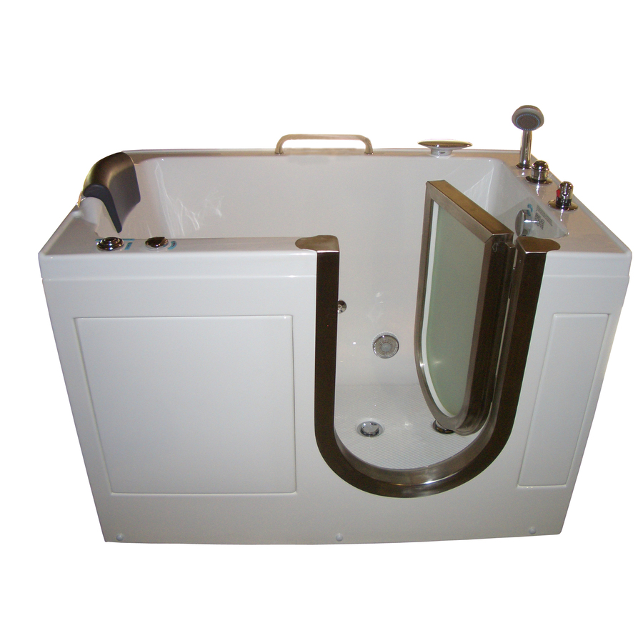 Northeastern Bath White Acrylic Rectangular Walk in Whirlpool Tub (Common 32 in x 52 in; Actual 38 in x 32 in x 52 in)