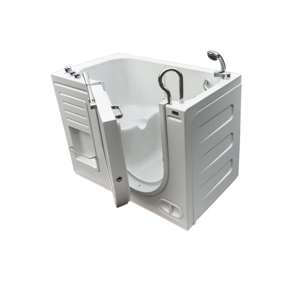 Northeastern Bath 51 in L x 29 in W x 42 in H White Acrylic Rectangular Walk In Bathtub with Right Hand Drain