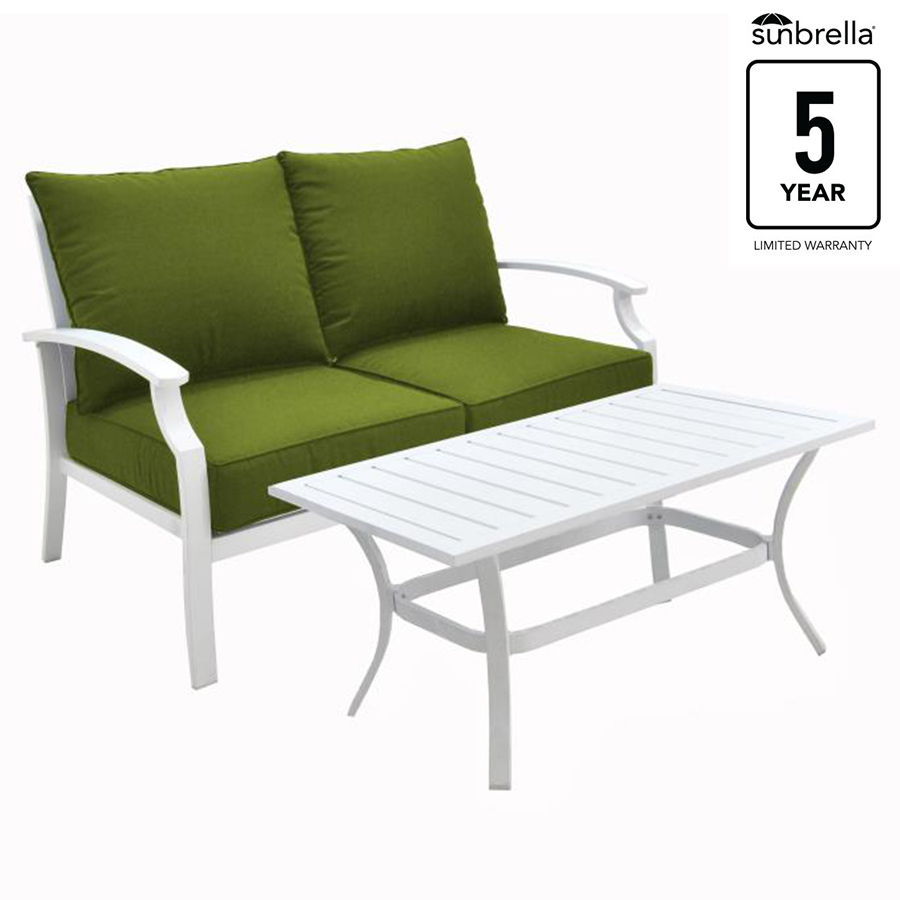 Allen Rothallen Roth Glenlee 4 Piece Metal Frame Patio Conversation Set With Cushions Gl4cbrn5cannav Dailymail