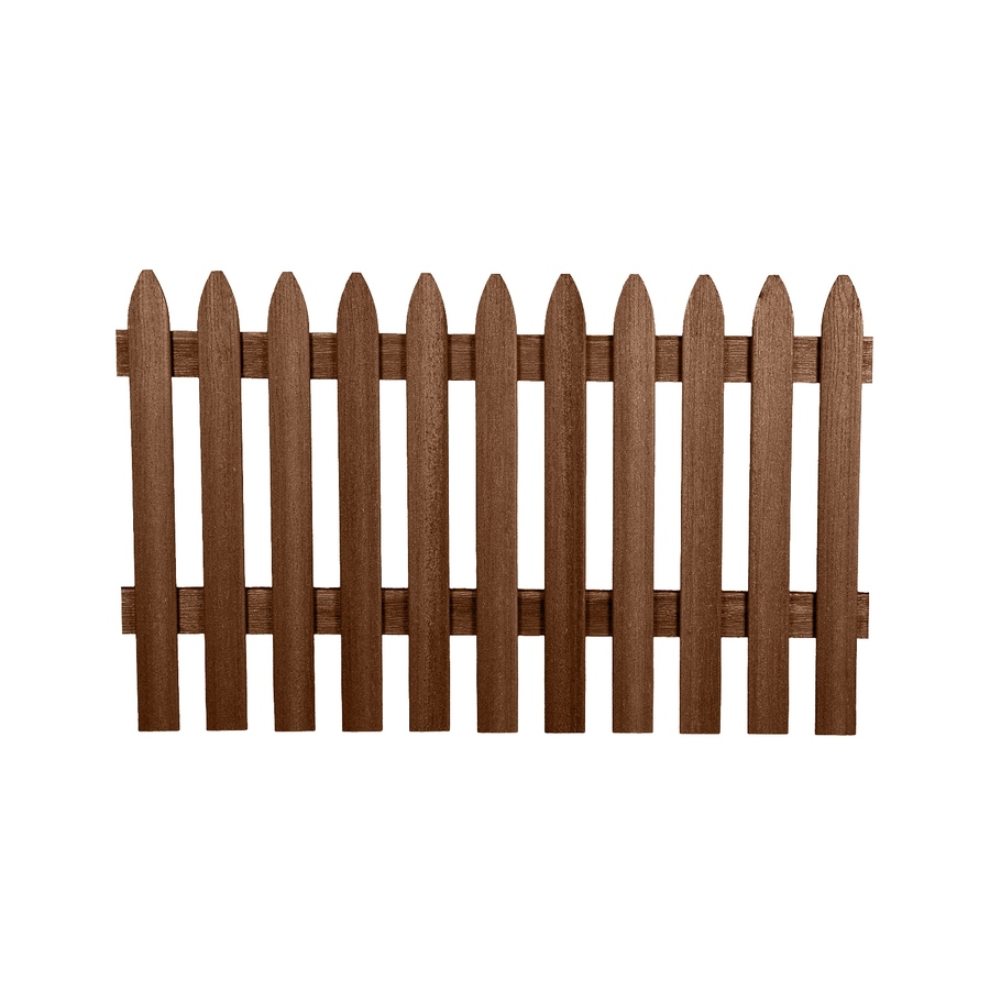 Woodshades 3 1/2 x 6 Cedar Woodgrain Gothic Composite Fence Panel