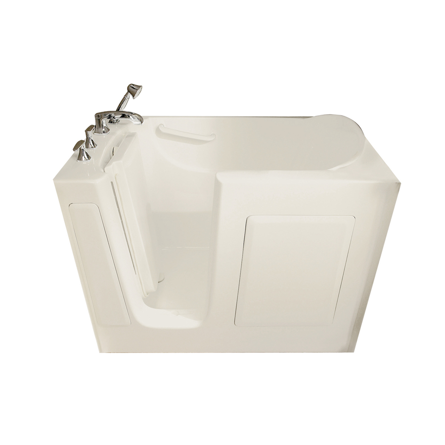 American Standard 50 in L x 30 in W x 37 in H Linen Fiberglass Rectangular Walk In Bathtub with Left Hand Drain