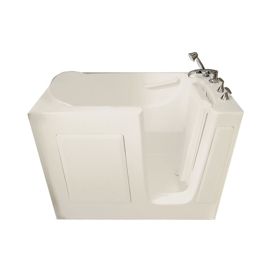 American Standard 50 in L x 30 in W x 37 in H Linen Fiberglass Rectangular Walk In Bathtub with Right Hand Drain