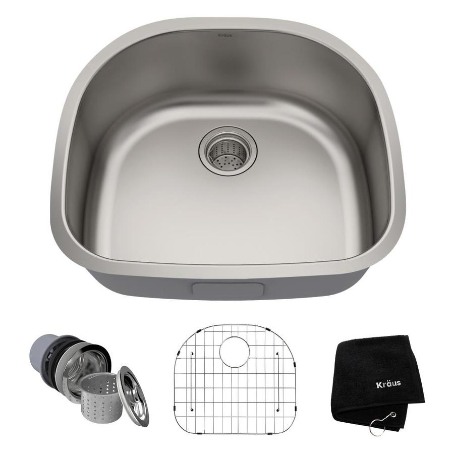 Kraus 16 Gauge Single Basin Undermount Stainless Steel Kitchen Sink