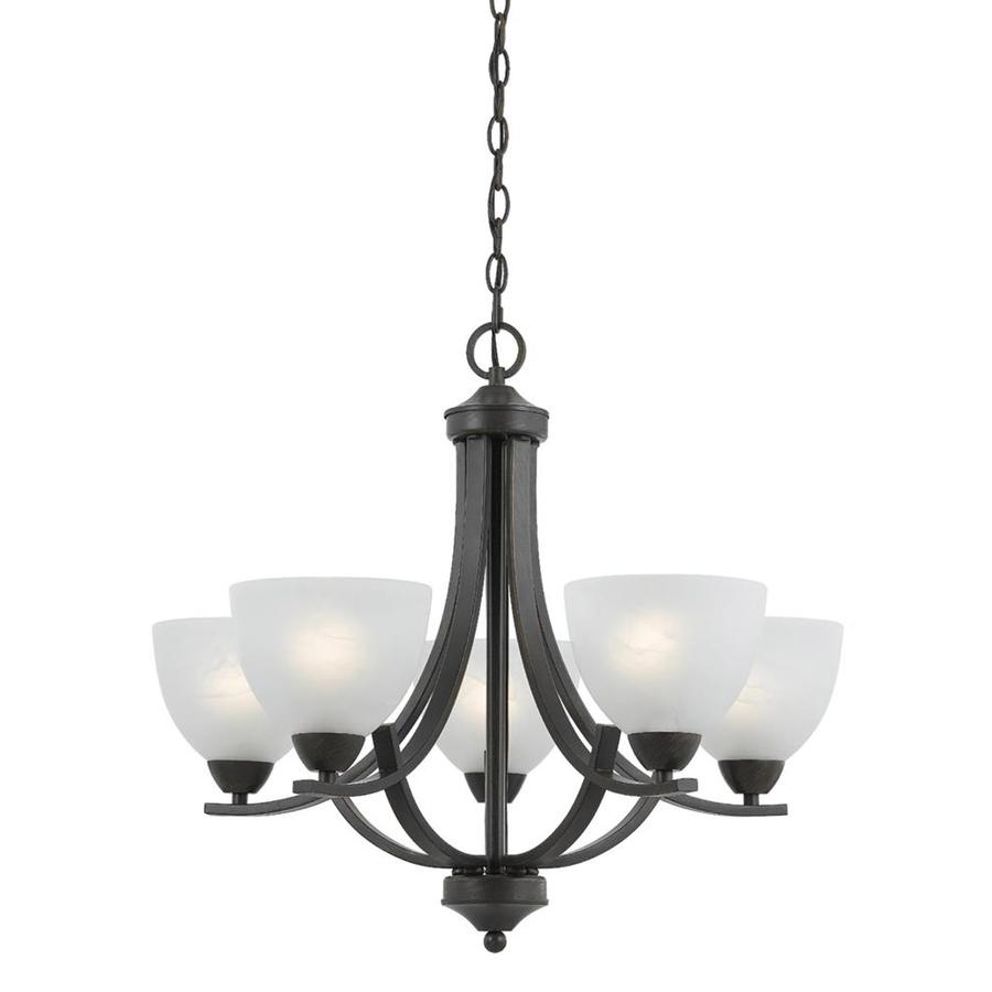 Candace 24 in 5 Light Bronze Standard Chandelier