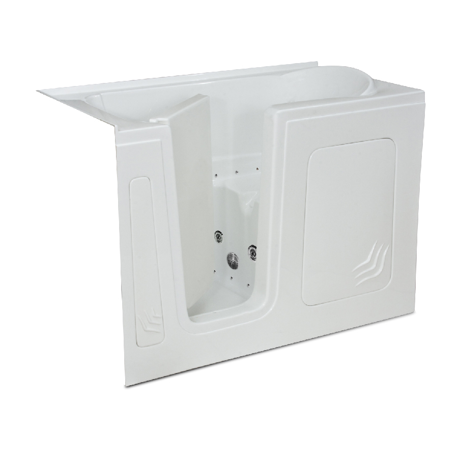 Endurance 32 in L x 60 in W x 38 in H White Acrylic Rectangular Walk In Whirlpool Tub and Air Bath