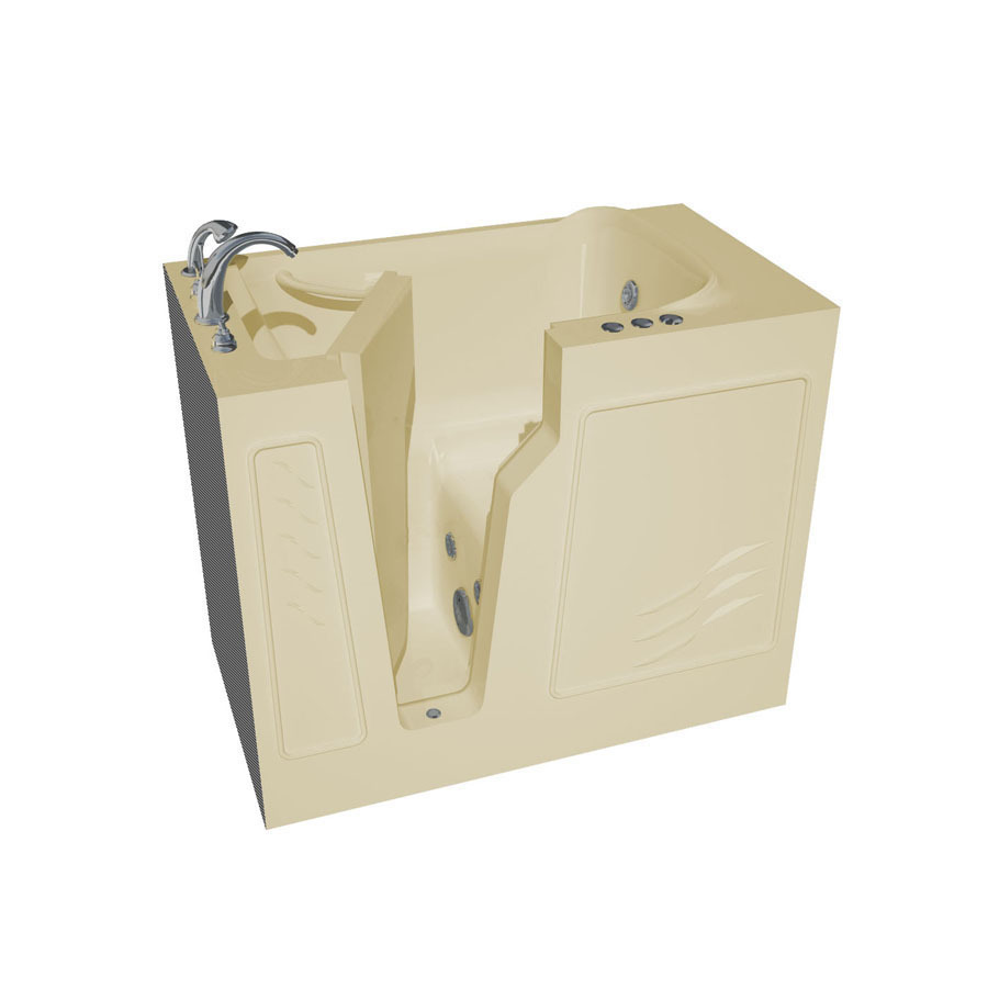 Endurance Endurance Tubs 26 in L x 46 in W x 38 in H Biscuit Rectangular Walk In Whirlpool Tub