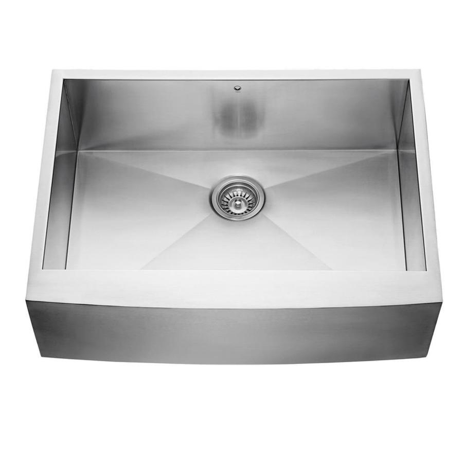 VIGO 16 Gauge Single Basin Apron Front/Farmhouse Stainless Steel Kitchen Sink