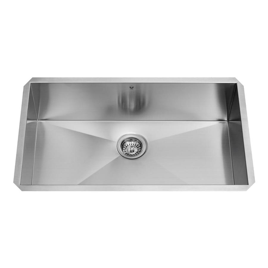 VIGO 16 Gauge Single Basin Undermount Stainless Steel Kitchen Sink