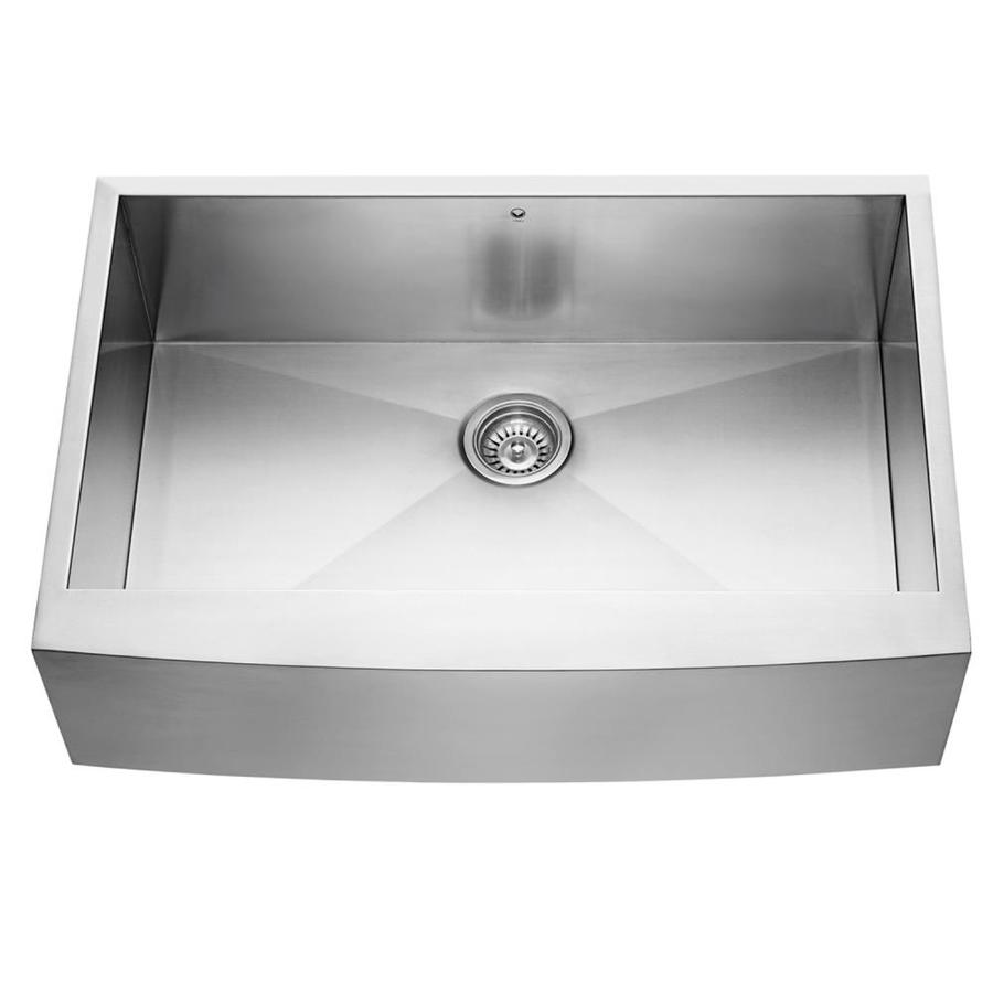 VIGO 16 Gauge Single Basin Apron Front/Farmhouse Stainless Steel Kitchen Sink