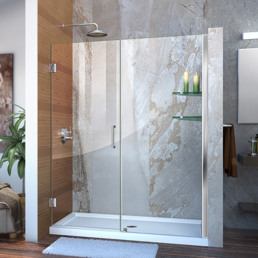 DreamLine 61 in Frameless Hinged Shower Door