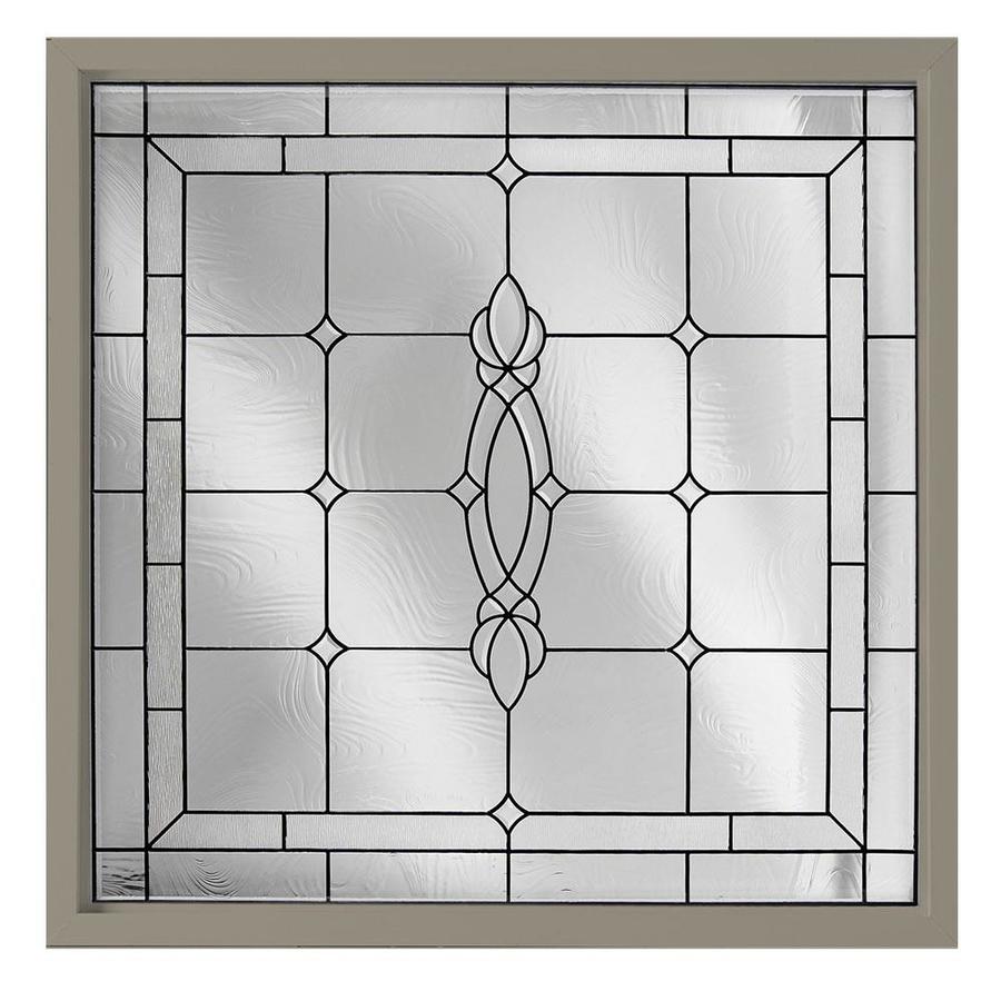 Hy Lite 48 in x 48 in Decorative Glass Triple Pane Tempered Square New Construction Window