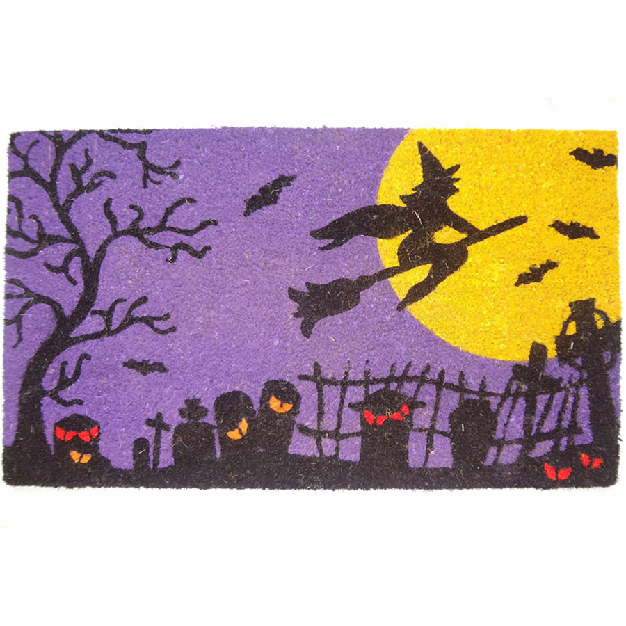 Style Selections 29.4 in x 17.6 in Purple/Lavender Rectangular Door Mat