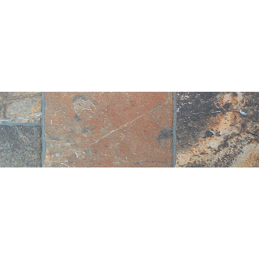 FLOORS 2000 Sunset Red Glazed Porcelain Indoor/Outdoor Bullnose Tile (Common 3 in x 13 in; Actual 3 in x 13.38 in)