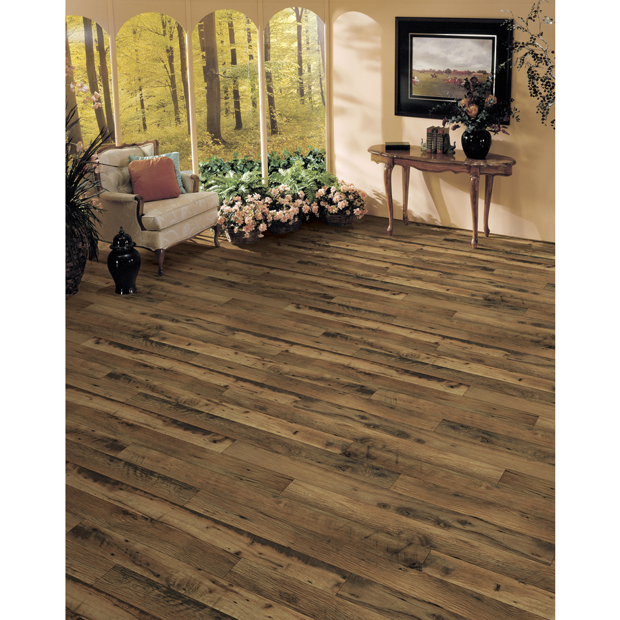 Allen Roth Rustic Mill Oak Wood Planks Laminate Flooring Sample Allen Roth Rustic Mill Oak Wood