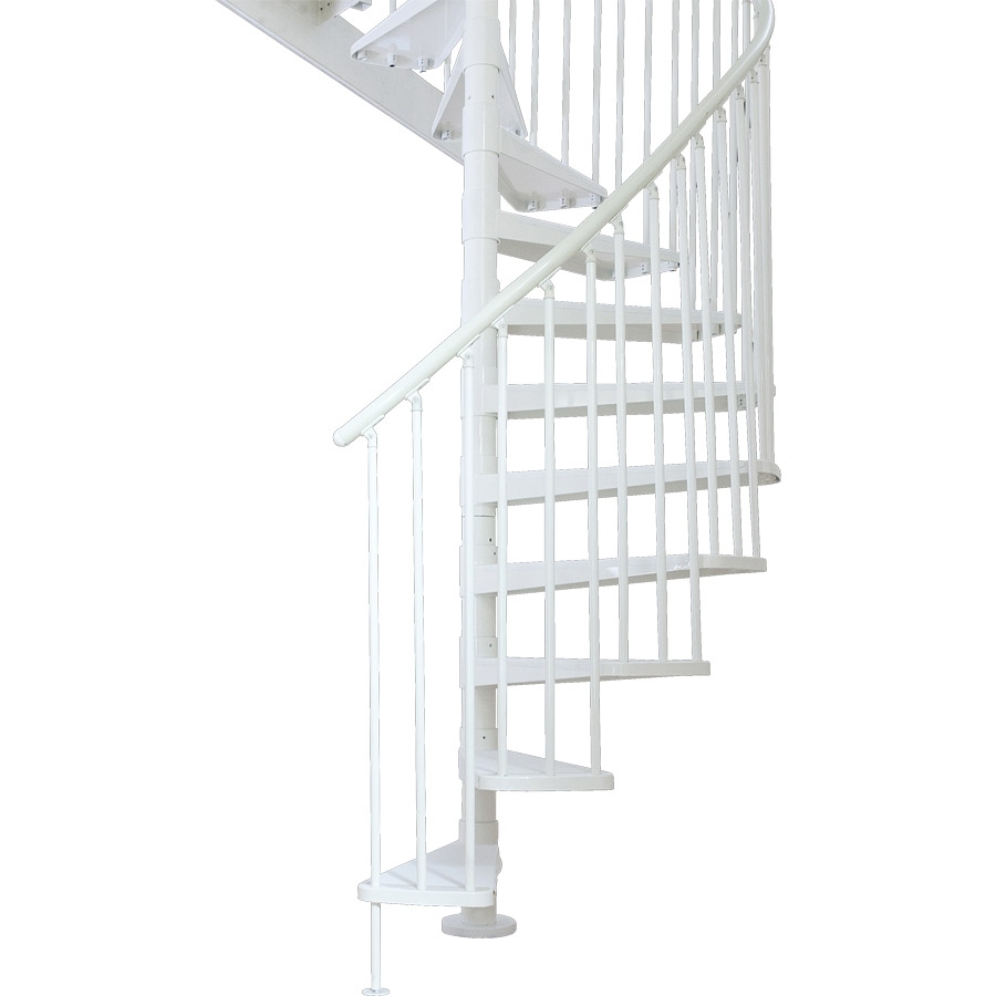 DOLLE Stockholm 12 ft Powder Coat White Spiral Staircase Kit