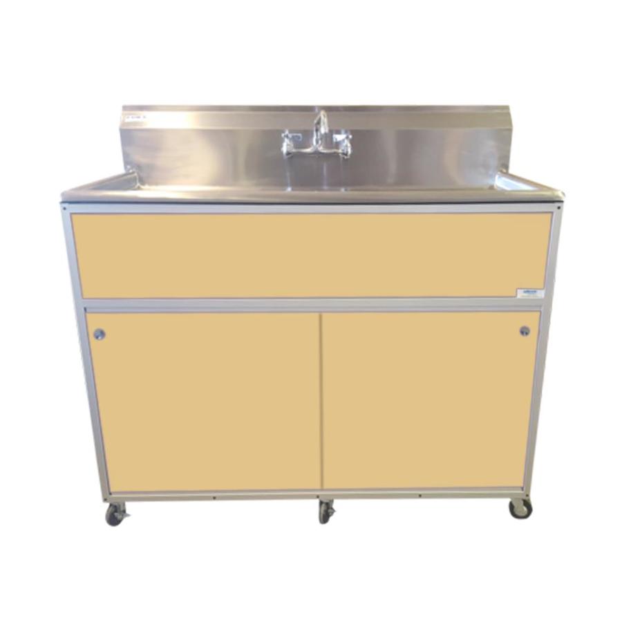 MONSAM Brown Single Basin Stainless Steel Portable Sink