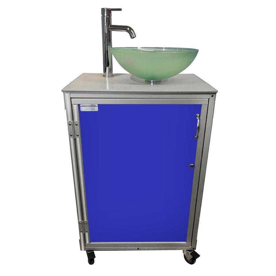 MONSAM Blue Single Basin Stainless Steel Portable Sink