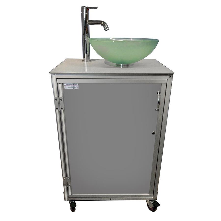 MONSAM Gray Single Basin Stainless Steel Portable Sink