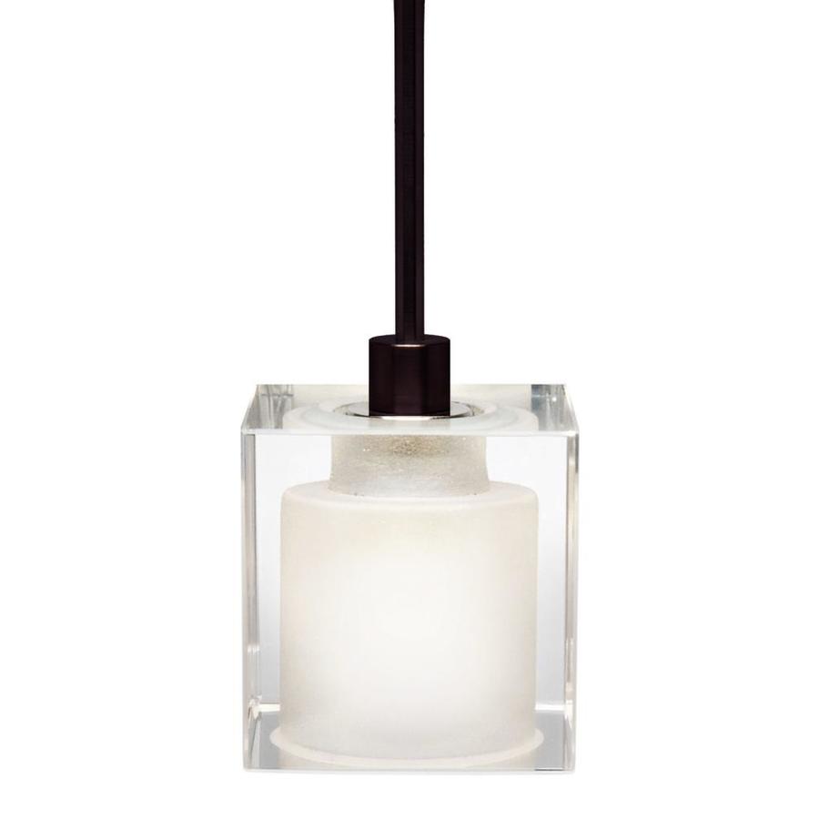 Stone 2.5 in W Bronze Pendant Light with Clear Shade