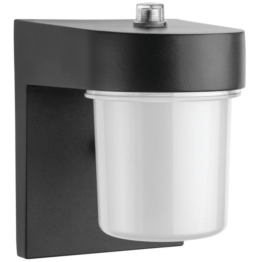 Lithonia Lighting 6-in H Black LED Outdoor Wall Light | OSC LED 120 PE BL M4