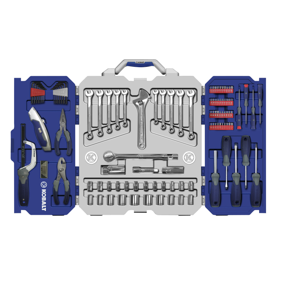 Kobalt 117 Piece Tool Set with Tri Fold Blow Mold Case