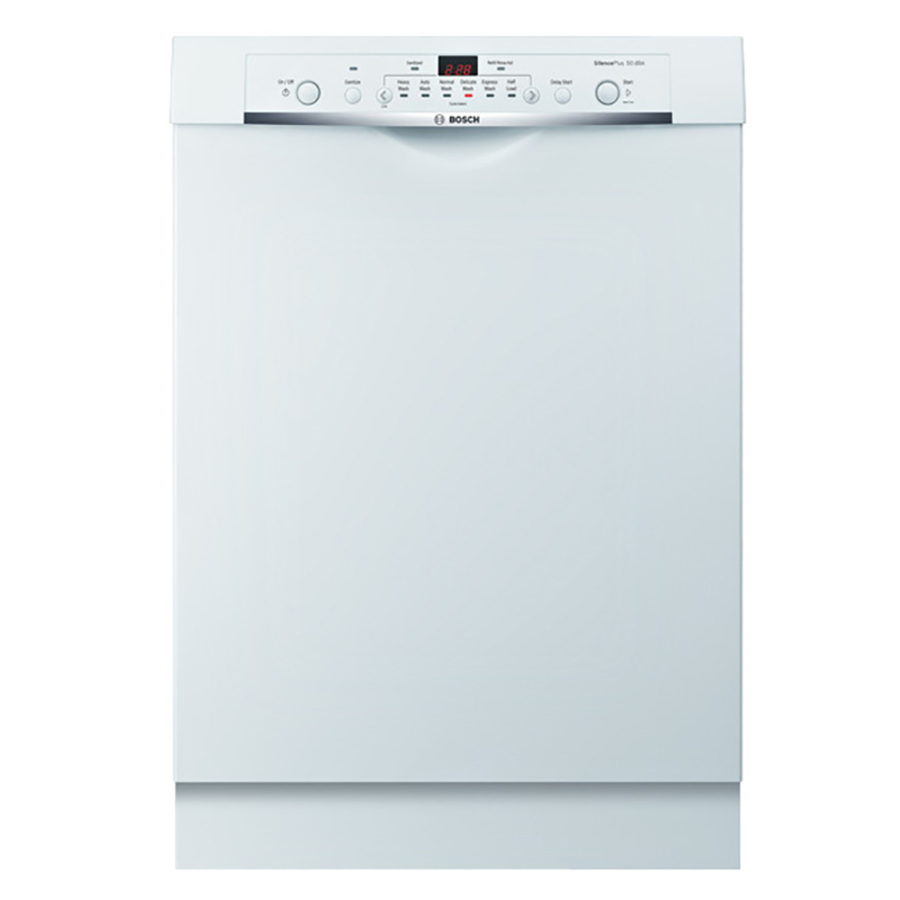 Bosch Ascenta 50 Decibel Built in Dishwasher with Stainless Steel Tub with Polypropylene Bottom (White) (Common 24 in; Actual 23.625 in) ENERGY STAR