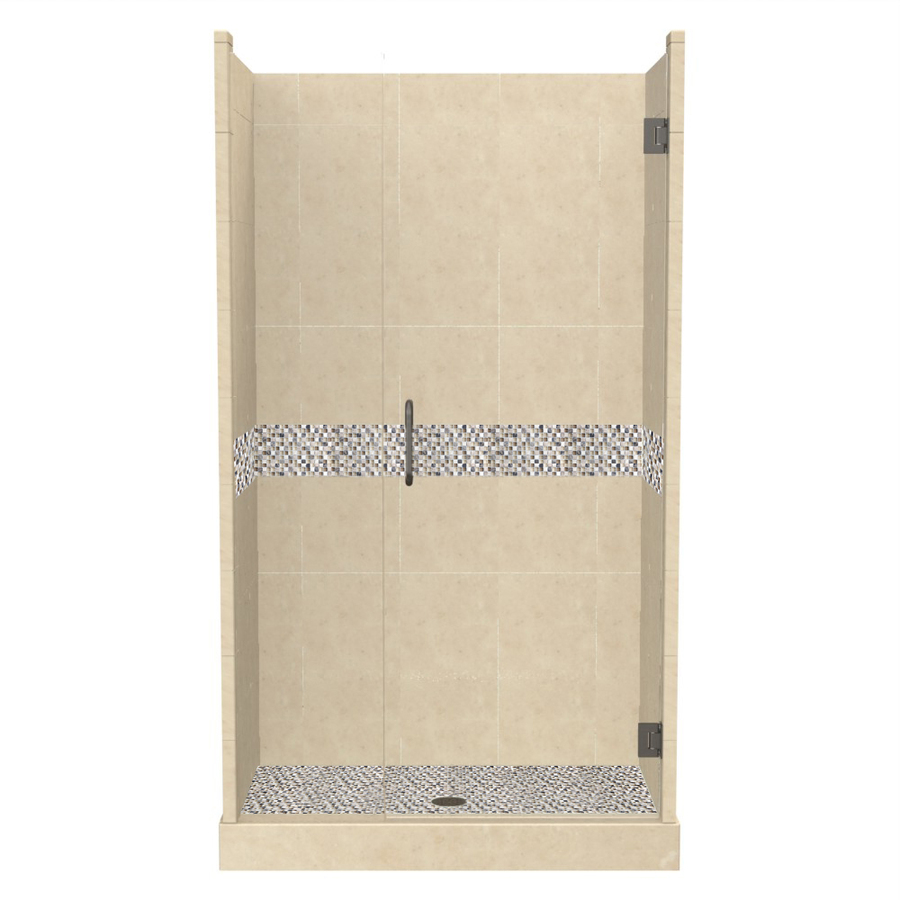 American Bath Factory Java 86 in H x 32 in W x 36 in L Medium with Accent Fiberglass and Plastic Wall Alcove Shower Kit