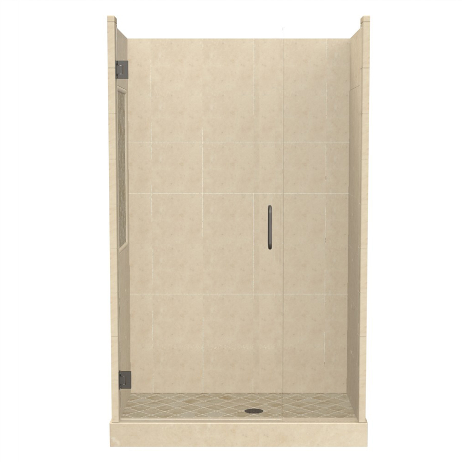 American Bath Factory Panel 86 in H x 32 in W x 48 in L Medium Fiberglass and Plastic Wall Alcove Shower Kit