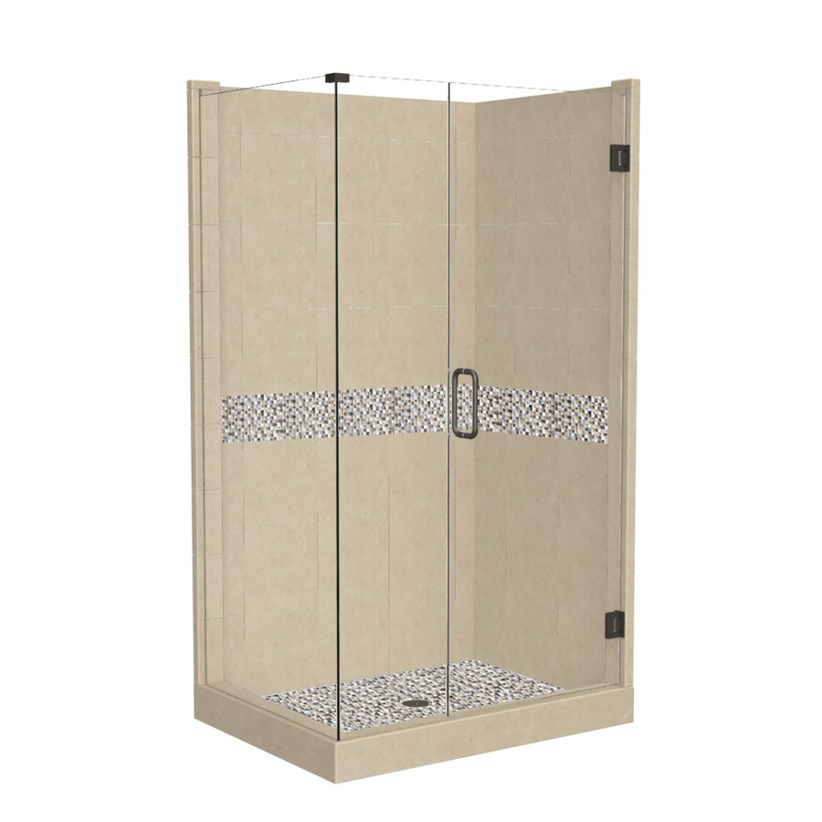 American Bath Factory Java 86 in H x 36 in W x 36 in L Medium with Java Accent Square Corner Shower Kit