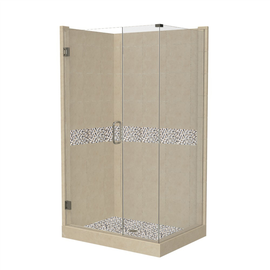 American Bath Factory Java 86 in H x 36 in W x 36 in L Medium with Java Accent Square Corner Shower Kit