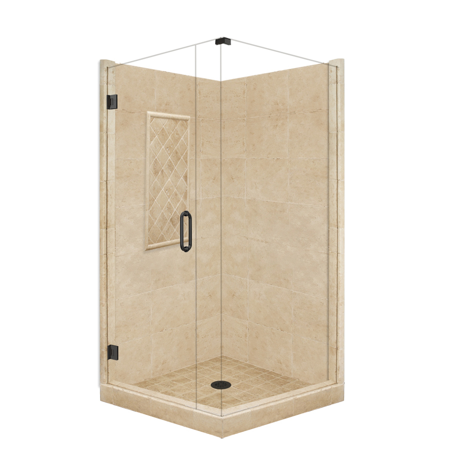 American Bath Factory Panel 86 in H x 36 in W x 36 in L Medium Square Corner Shower Kit