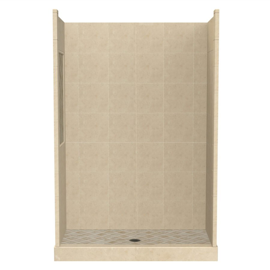 American Bath Factory Panel 86 in H x 36 in W x 48 in L Medium Fiberglass and Plastic Wall Alcove Shower Kit