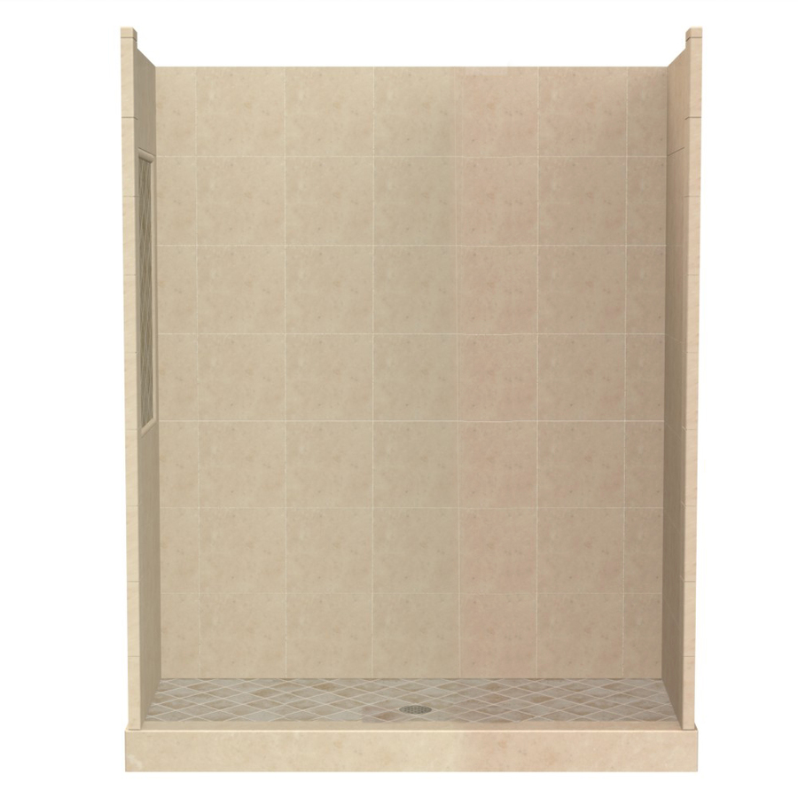 American Bath Factory Panel 86 in H x 30 in W x 60 in L Medium Fiberglass and Plastic Wall Alcove Shower Kit