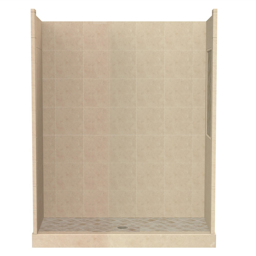 American Bath Factory Panel 86 in H x 30 in W x 60 in L Medium Fiberglass and Plastic Wall Alcove Shower Kit