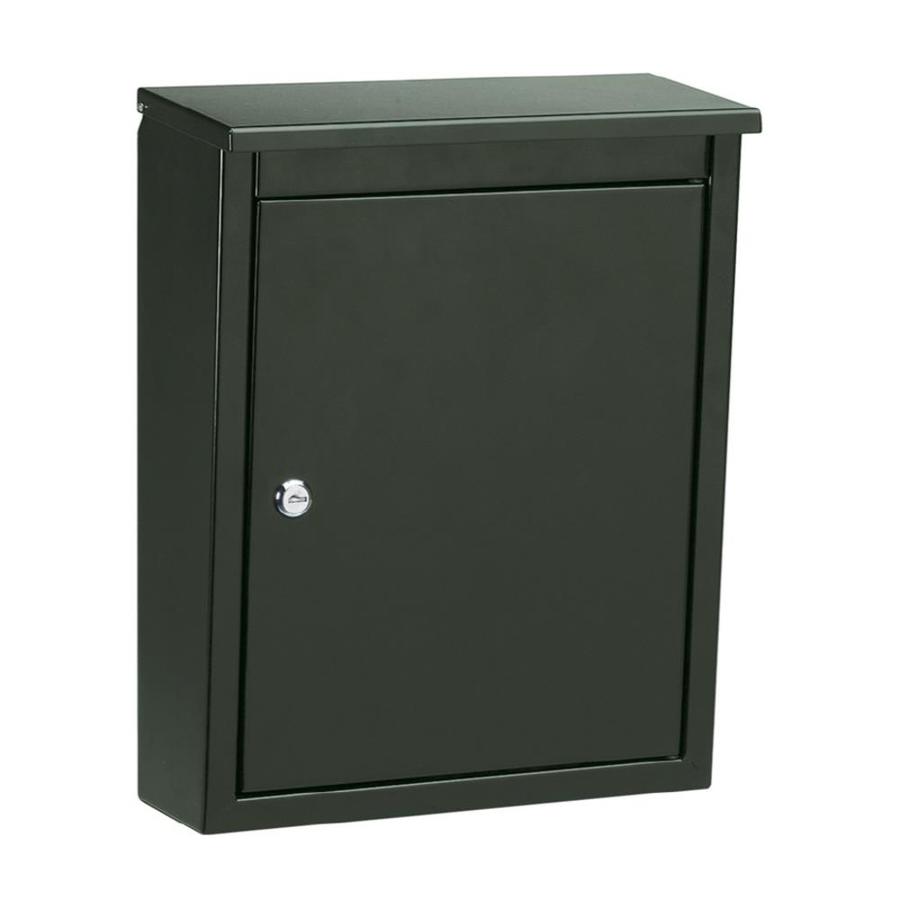 Architectural Mailboxes 12 in x 15 1/2 in Metal Black Lockable Wall Mount Mailbox