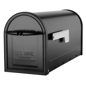 Architectural Mailboxes 6-5/8-in x 8-3/4-in Metal Black Post Mount Mailbox